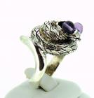 Anello Argento 925%° serpente con ametiste linea terra